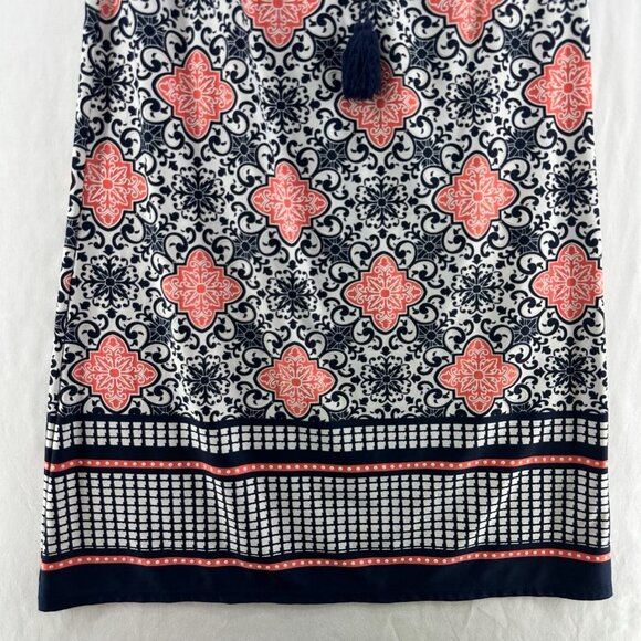 Tacera Sleeveless Shift Dress Women S Halter Tassel Tie Neck Geometric Red Black - Picture 4 of 10